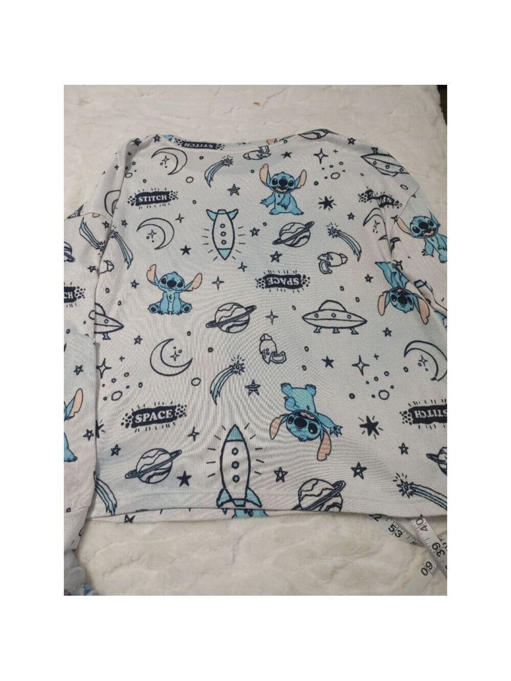 Women's Disney Lilo & Stitch Pajama Set XL White Gray - Picture 13 of 13